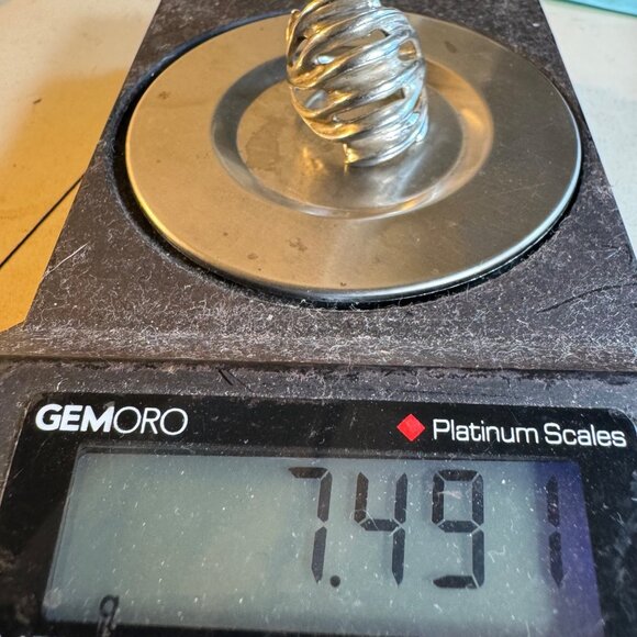 VTG Solid Sterling Silver 925 Multiband Look Wavy Design Dome Ring Size 6.75 - Picture 9 of 9